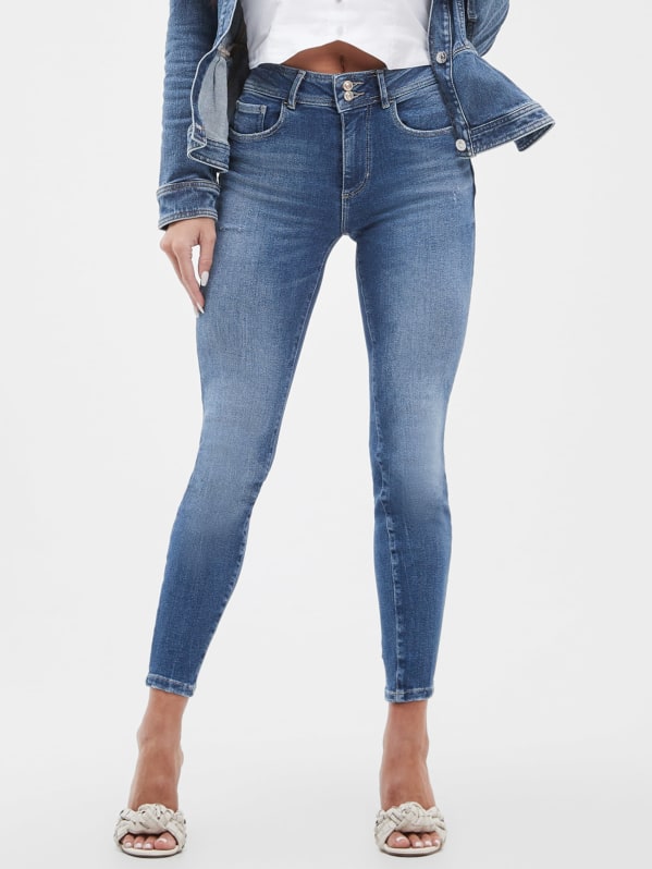  GUESS Jeans Eco Skinny Super High Rise con detalle de yugo para  mujer, Boogie : Ropa, Zapatos y Joyería