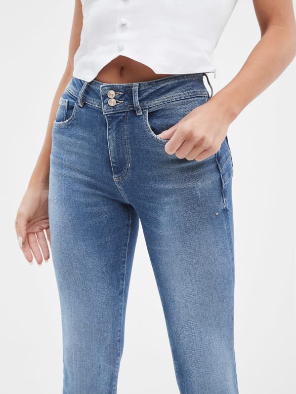  GUESS Jeans Eco Skinny Super High Rise con detalle de