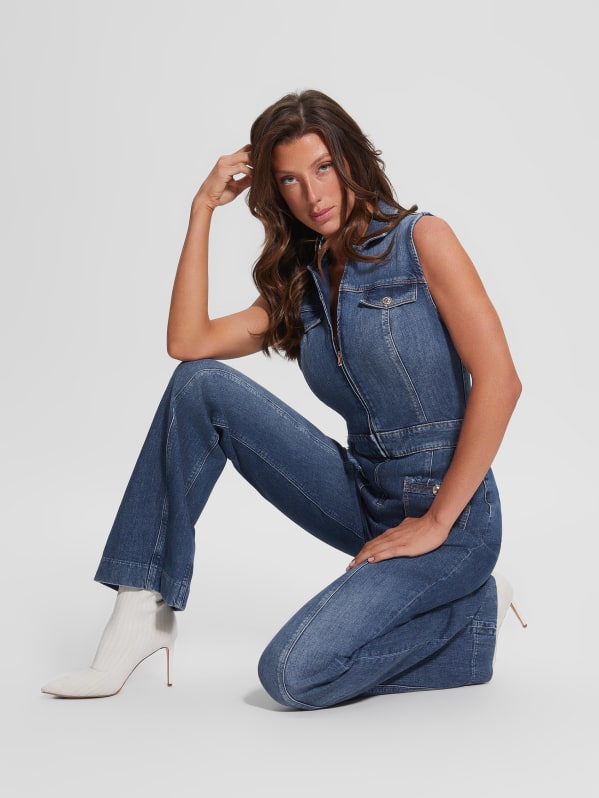 Guess denim jumpsuit women's Outlet