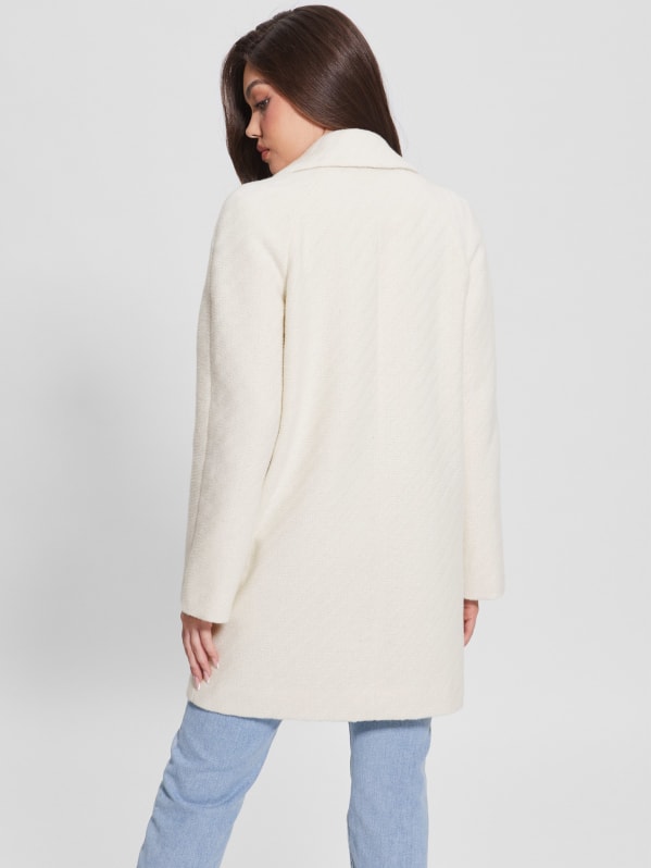 Guess bell sleeve boucle sales knit coat
