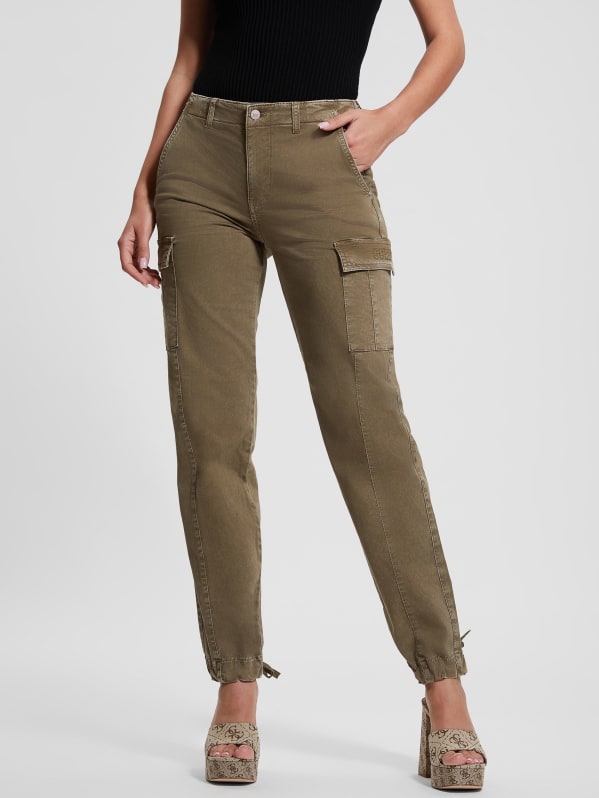 Womens skinny cargo pants top