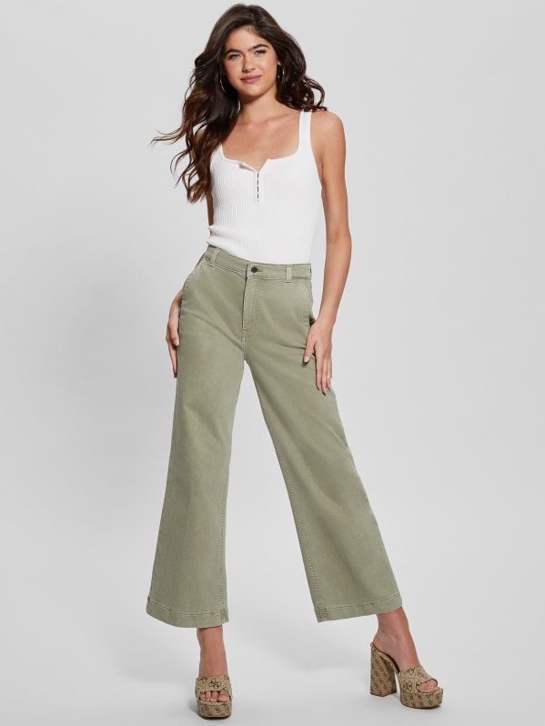 Darma High Rise Wide Leg Pants GUESS Canada