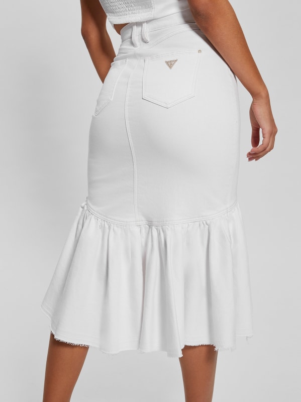 Guess paula denim pencil skirt top