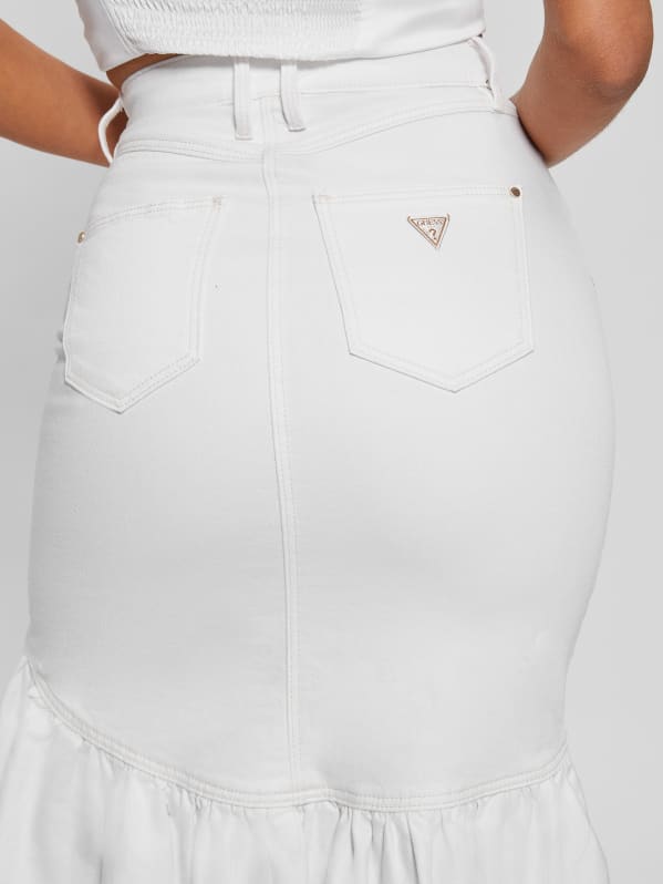 White jean sale pencil skirt
