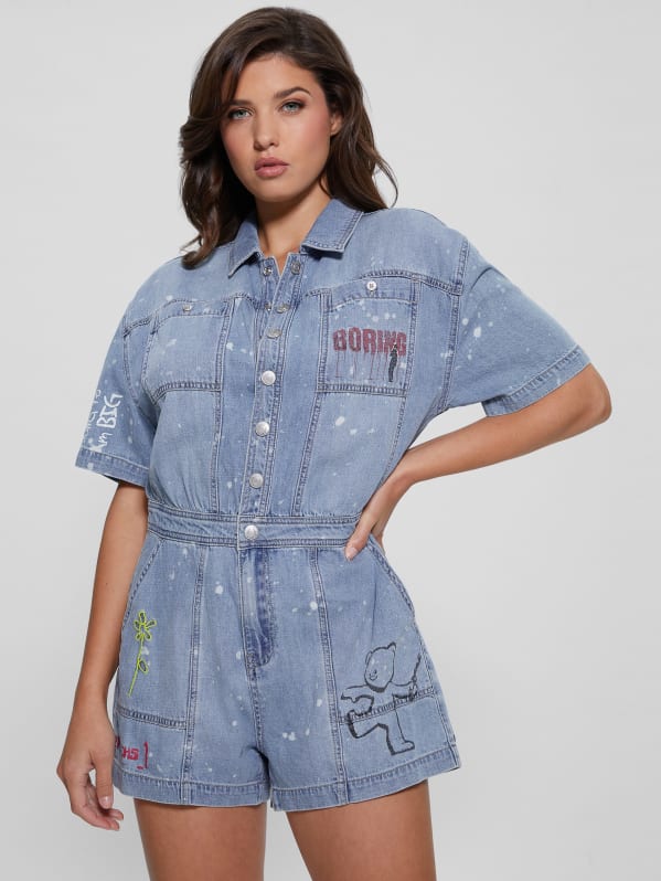 Topshop denim playsuit 2025