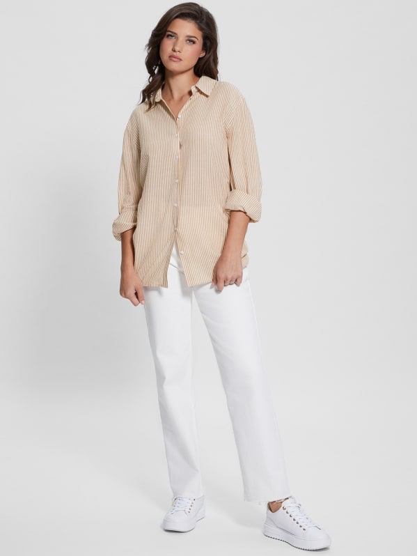 Guess oversized tee womens discount
