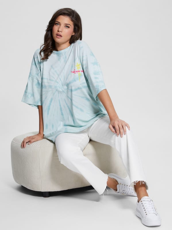 Guess oversized tee womens discount