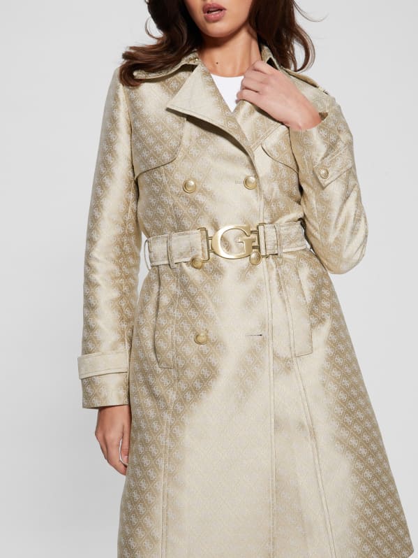 GUESS Eco Diletta Belted Trench Coat Beige S
