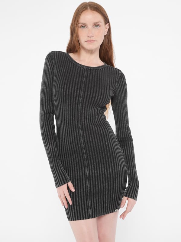 Guess long sleeve black dress deals