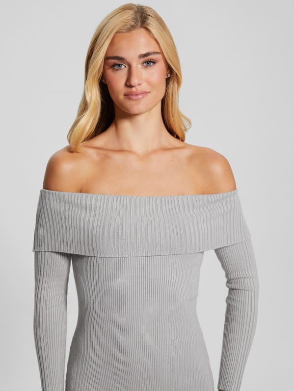 Guess off the shoulder dress hot sale