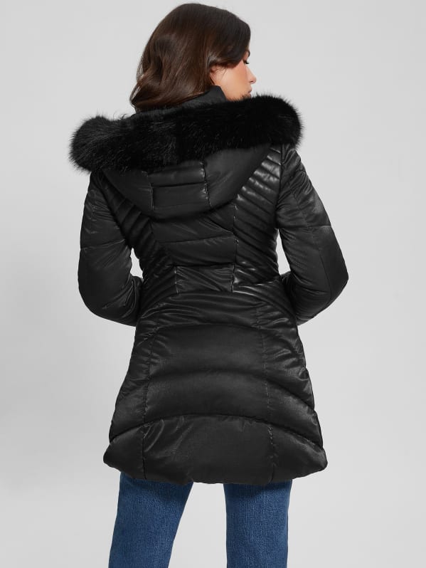 Guess mason hooded puffer jacket best sale