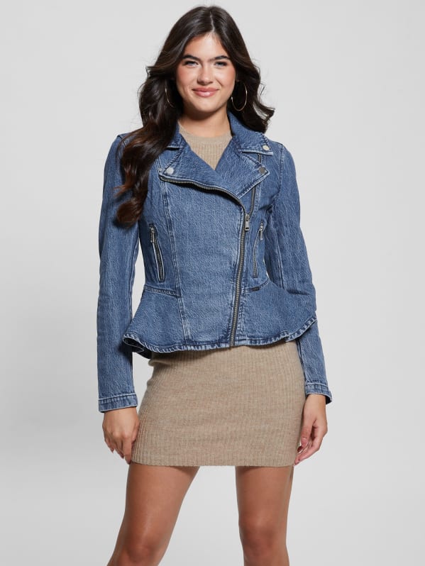 Guess moto jacket women's 2025