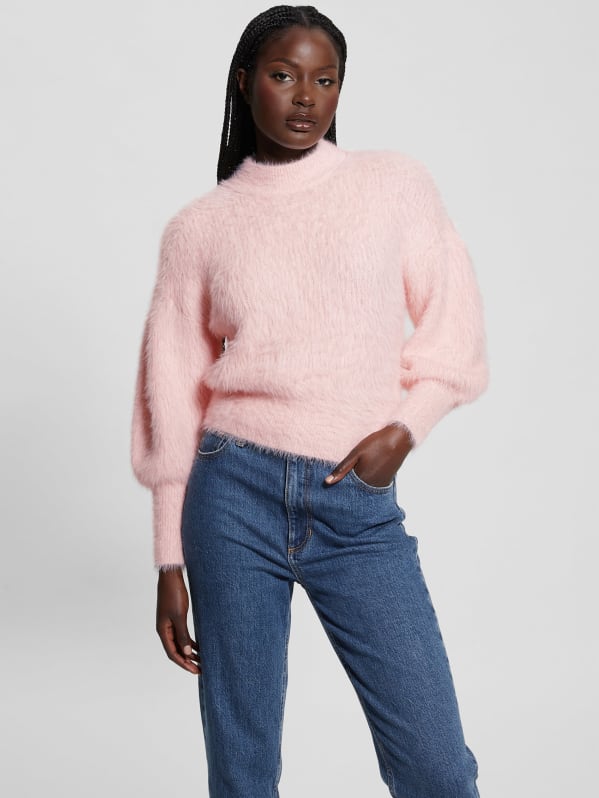 Guess fuzzy sweater cheap