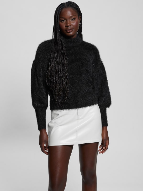Guess fuzzy sweater cheap