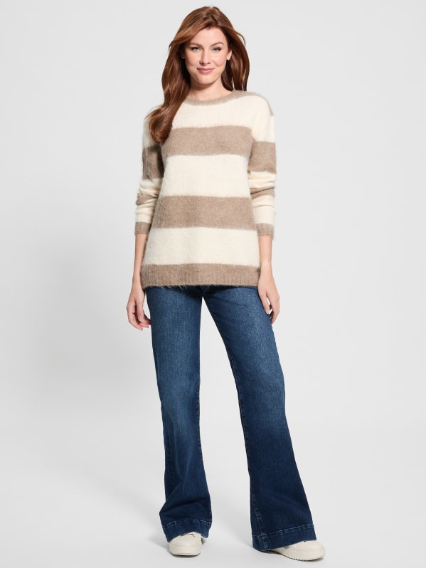 Eco Skye Striped Long Sweater | GUESS