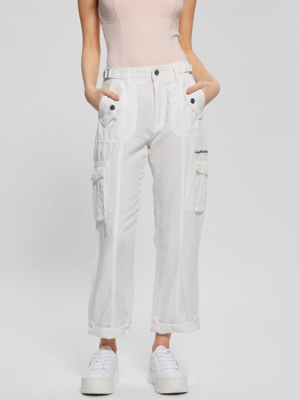White guess pants online