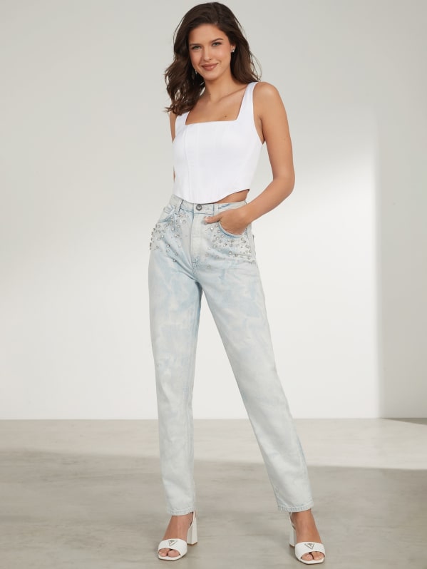 Guess rhinestone jeans cheap