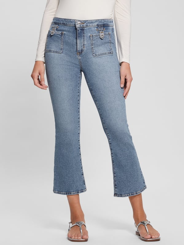 High Waisted Kick Flared Jeans