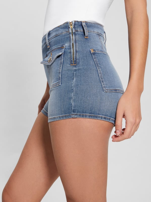 Guess teal nylon active shorts best sale