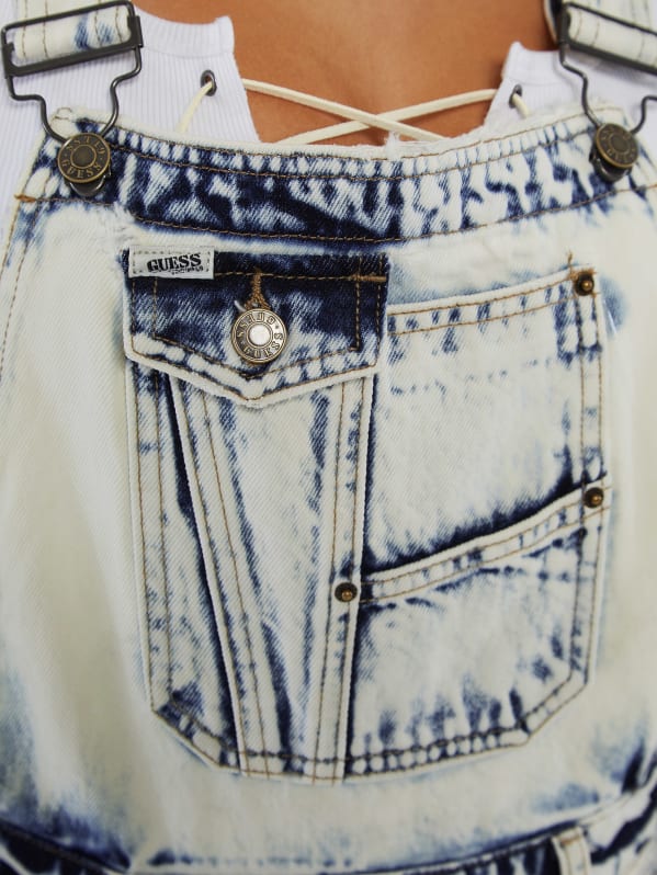 GUESS Originals Heavy Acid Wash Overalls GUESS