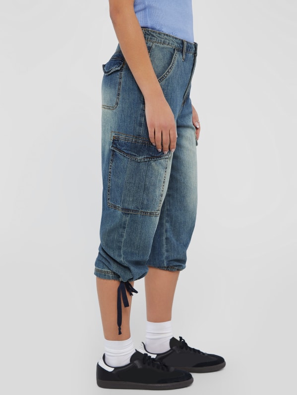 GUESS Originals Denim Cargo Capris GUESS