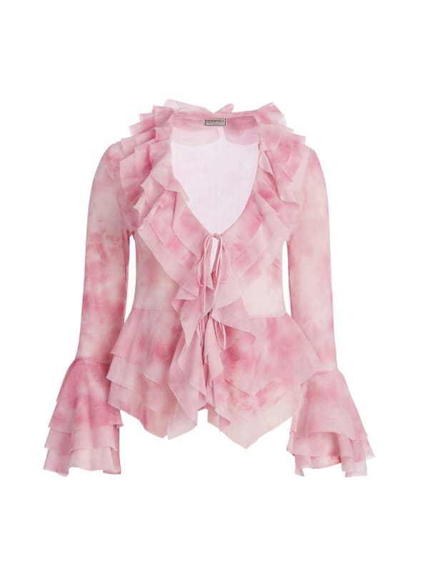 ruffle top GUESS