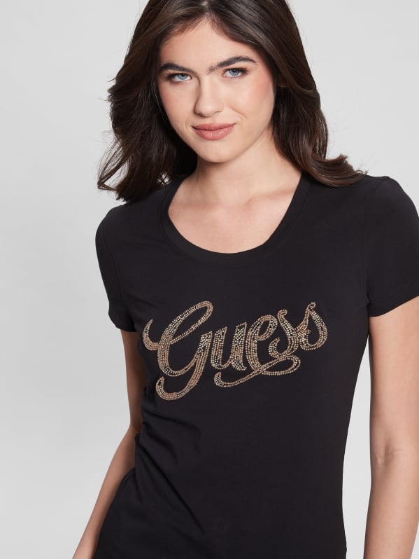 Eco Script Bead Tee | GUESS Canada