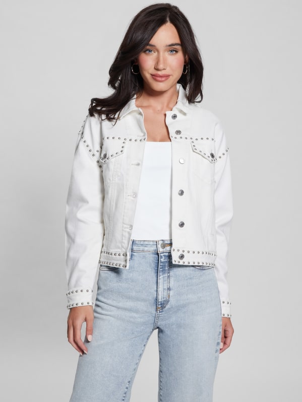 Guess white jean jacket cheap