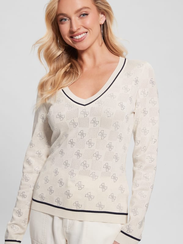 Rosie Rhinestone Quattro G Sweater GUESS Canada