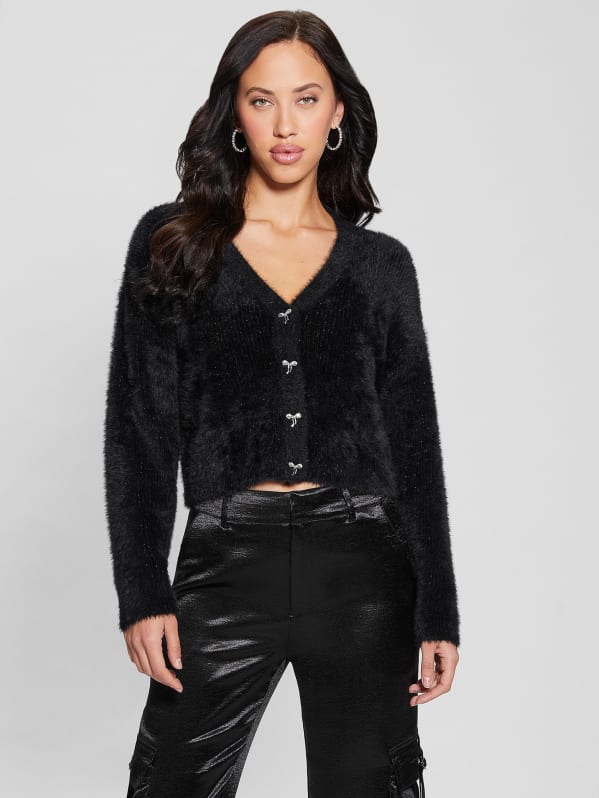 Guess black cardigan clearance