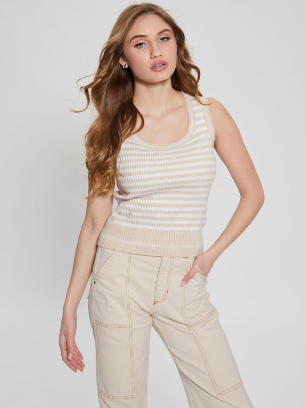 Guess white tank top discount
