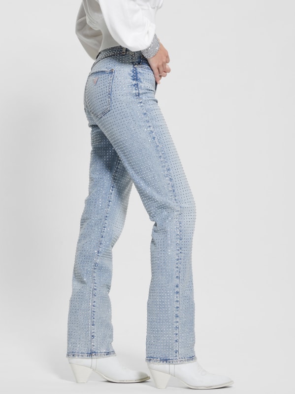 Guess rhinestone jeans top