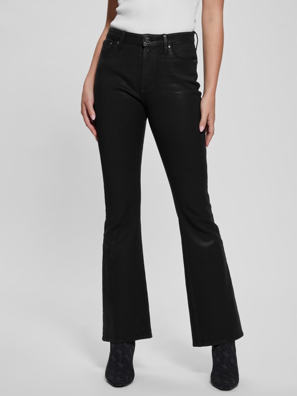 Women Black Flare High Waist Jeans