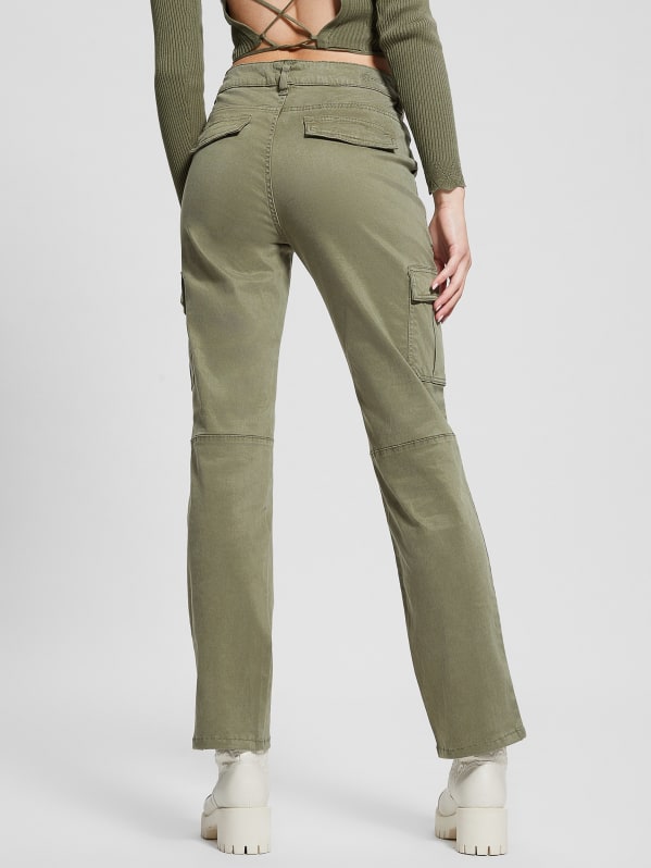 Light green Womens Plus Size Cargo Pant