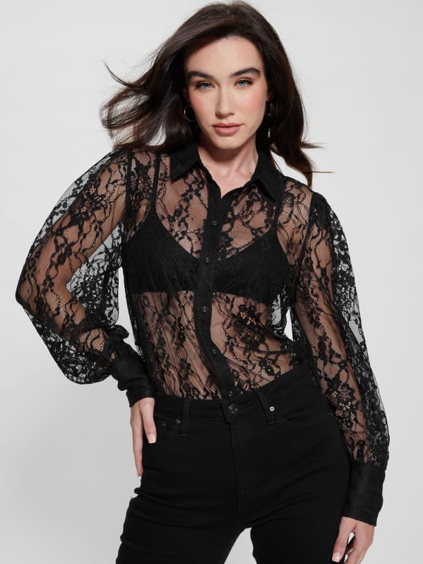 Guess black blouse online