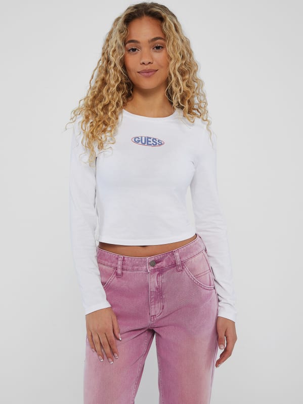 Guess long sleeve crop top 2025