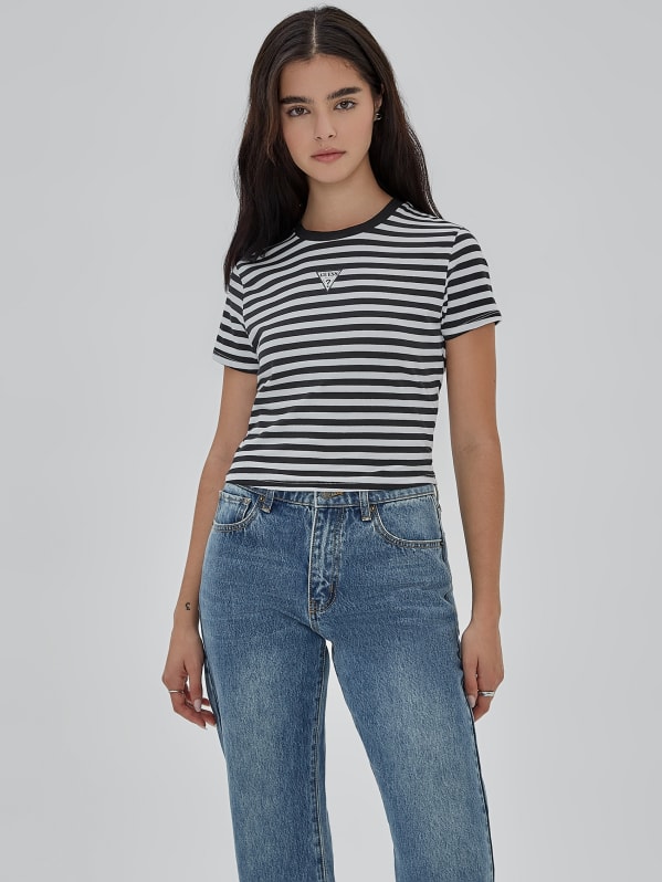 Guess originals striped discount tee womens