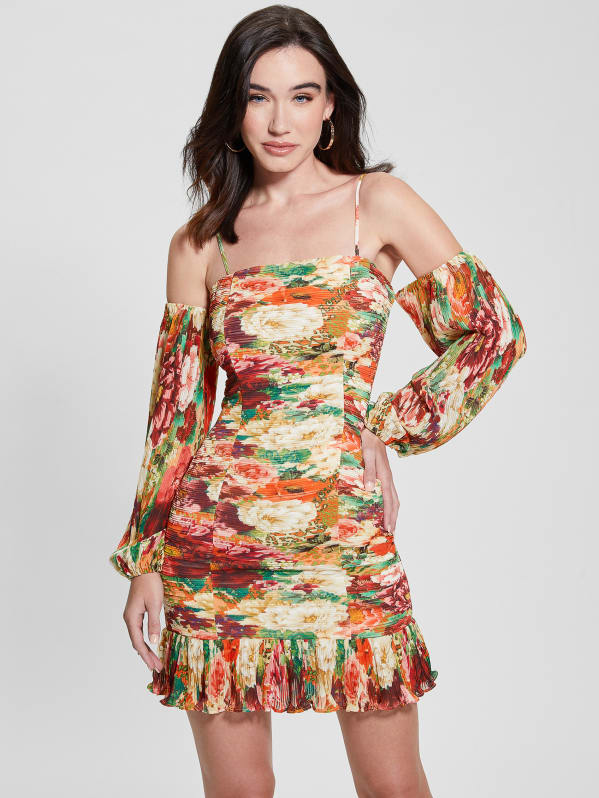 Floral print dress guess hotsell