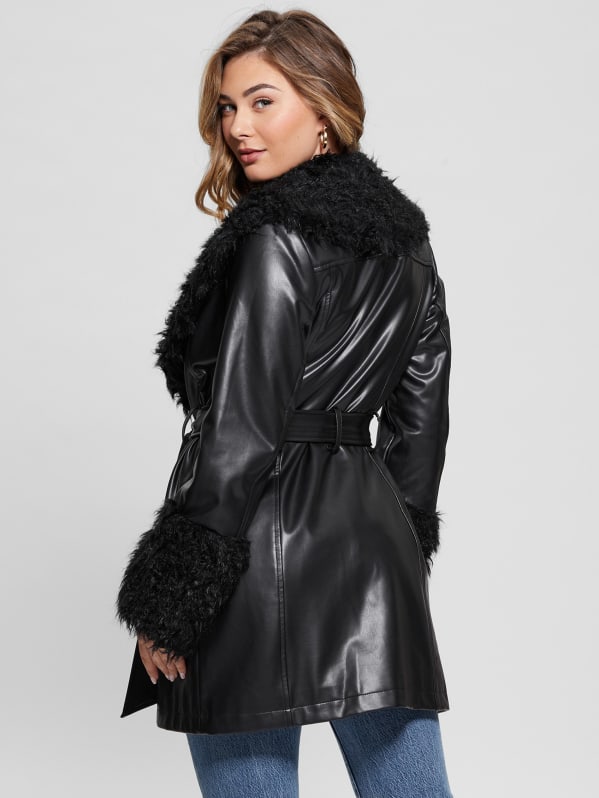 Aurora Faux Leather Coat