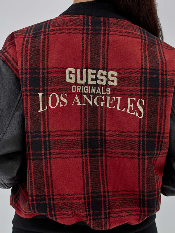 GUESS Originals Plaid Varsity Jacket GUESS