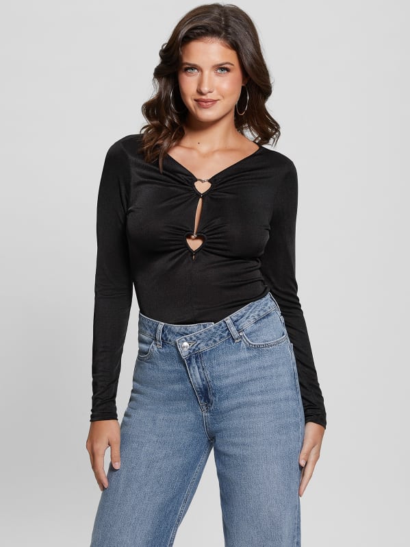 Guess bodysuit black on sale