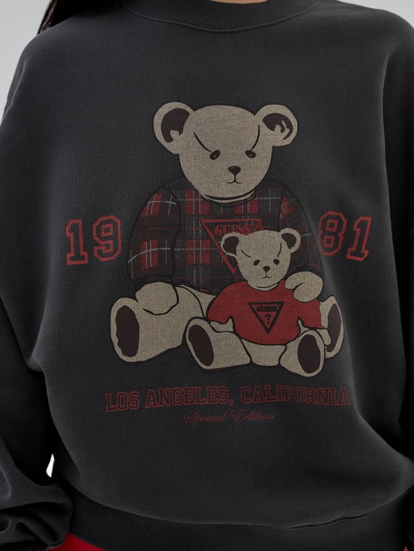Guess teddy bear sweatshirt deals