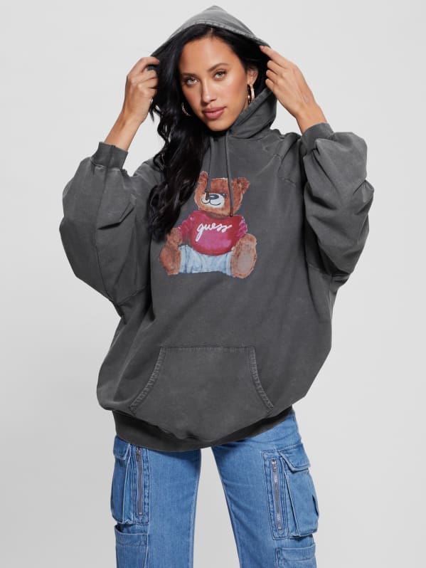 Washed oversized hoodie hotsell