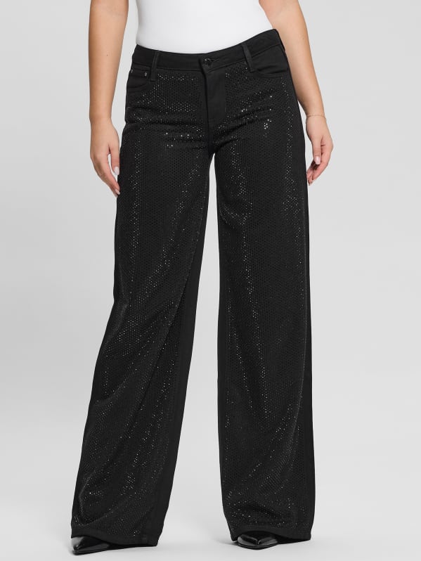 Rhinestone Sexy Palazzo Pants GUESS