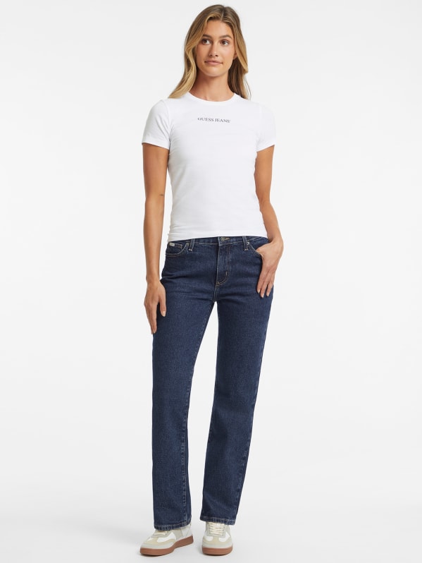 G08 Mid Rise Straight Jeans GUESS Canada