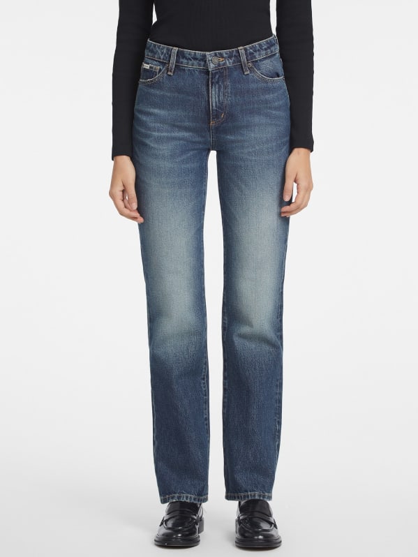G08 Mid Rise Straight Jeans GUESS Canada