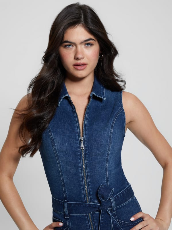 Guess bella denim romper 2025