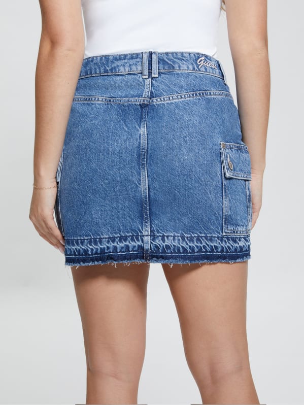 Eco Vivette Denim Mini Skirt GUESS