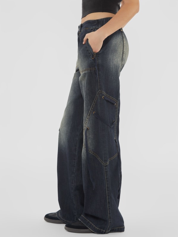 GUESS Originals Cargo Lace Up Jeans GUESS