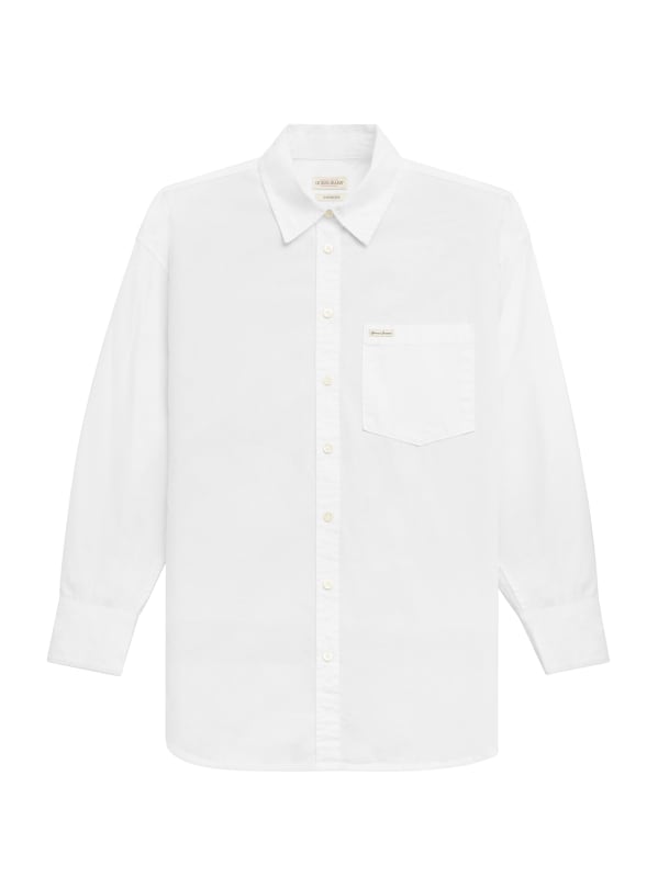 Guess white long sleeve shirt top